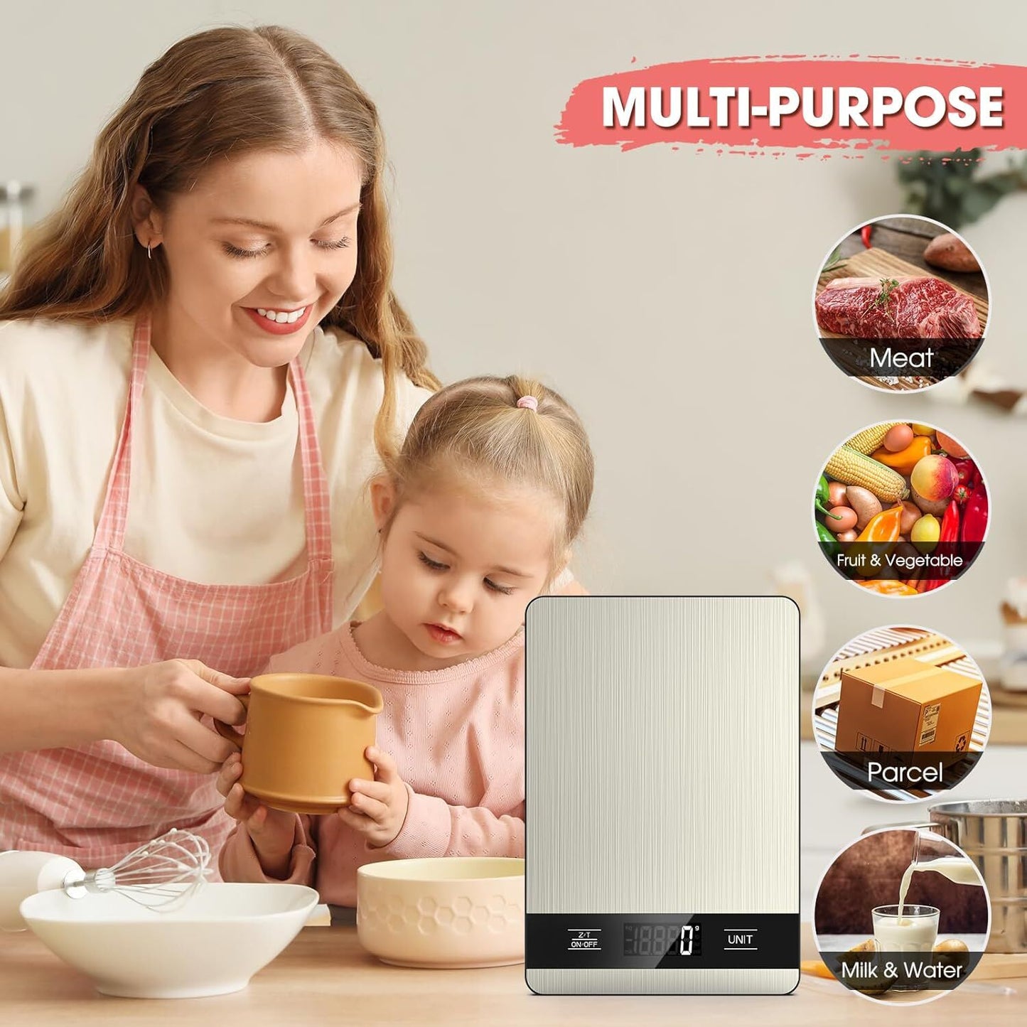 10kg/1g Precision Kitchen Scale: Ultra-Thin, Multi-Unit, Stainless Steel for Aussie Home Cooks