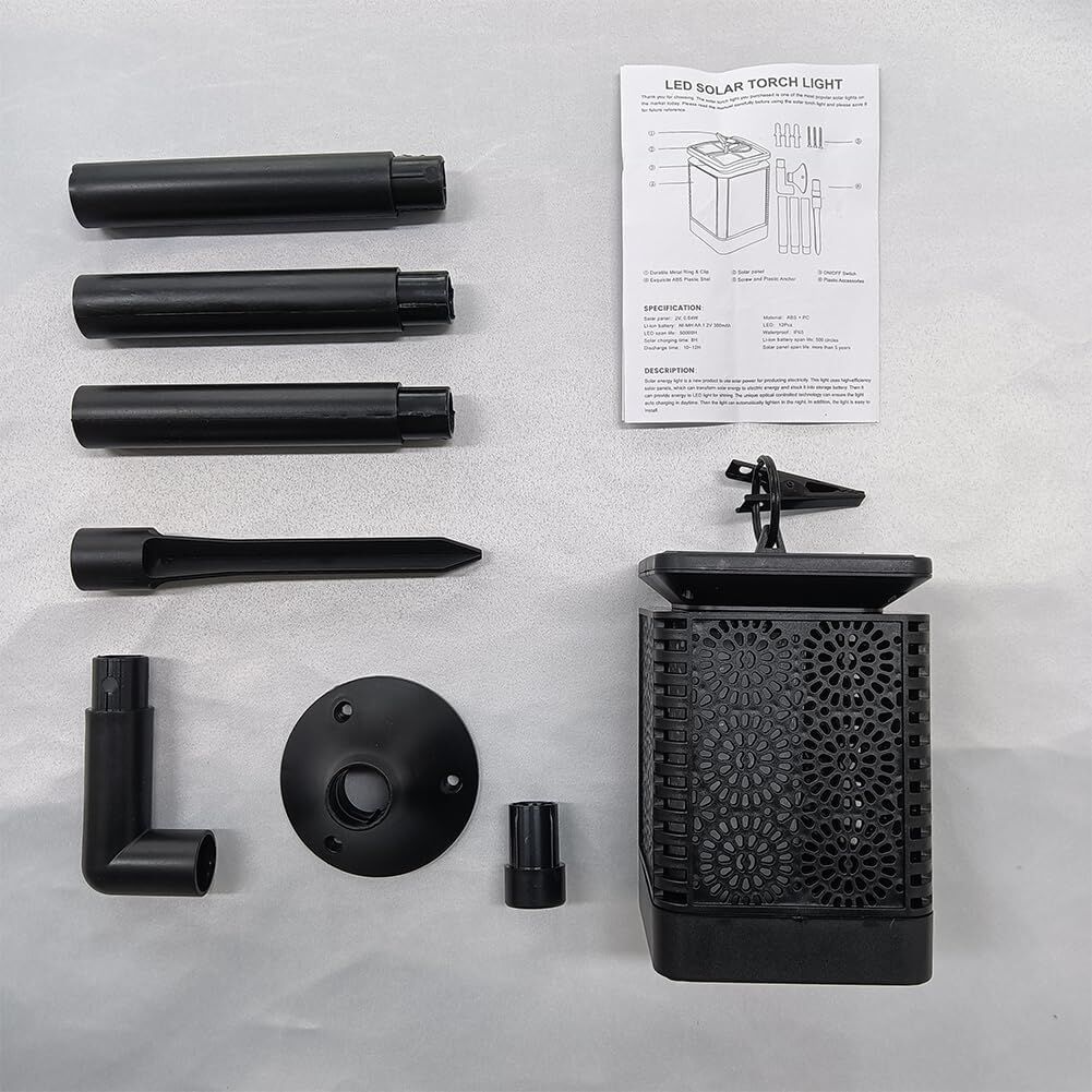 4-Pack Solar Garden Stake Light with Floral Pattern: 12 LED Outdoor Decorative Light with Multiple Mounting Options