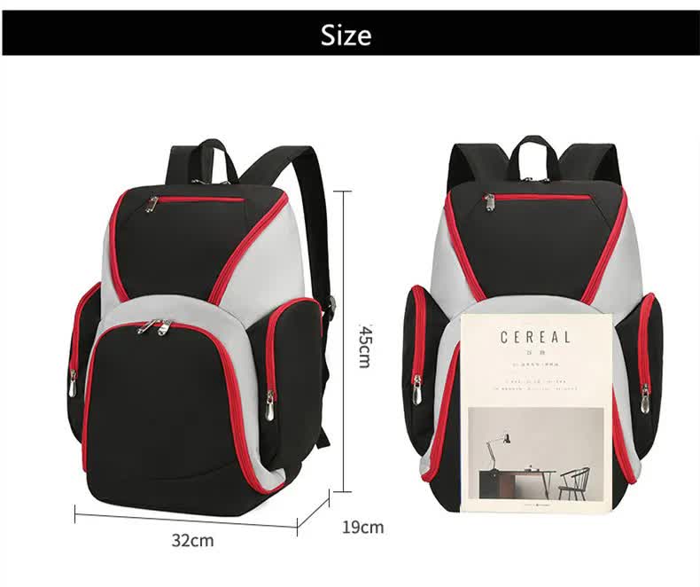 Blue Large Capacity Oxford Cloth Basketball Backpack - Waterproof Gym & Travel Bag for Men & Women with S-Type Straps