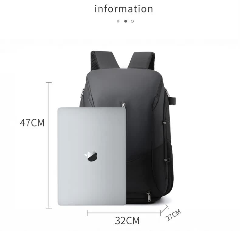 White and black Multi-functional Sports Backpack for Men & Women - Waterproof Basketball, Badminton, Tennis & Soccer Bag with Shoe Compartment + Net