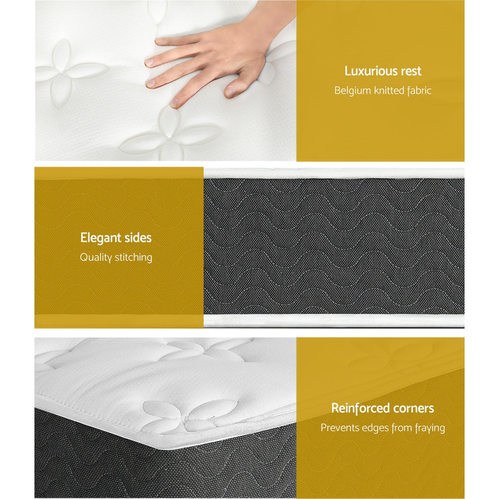 Giselle Bedding 18cm Mattress Medium Soft w/Pillows King Single