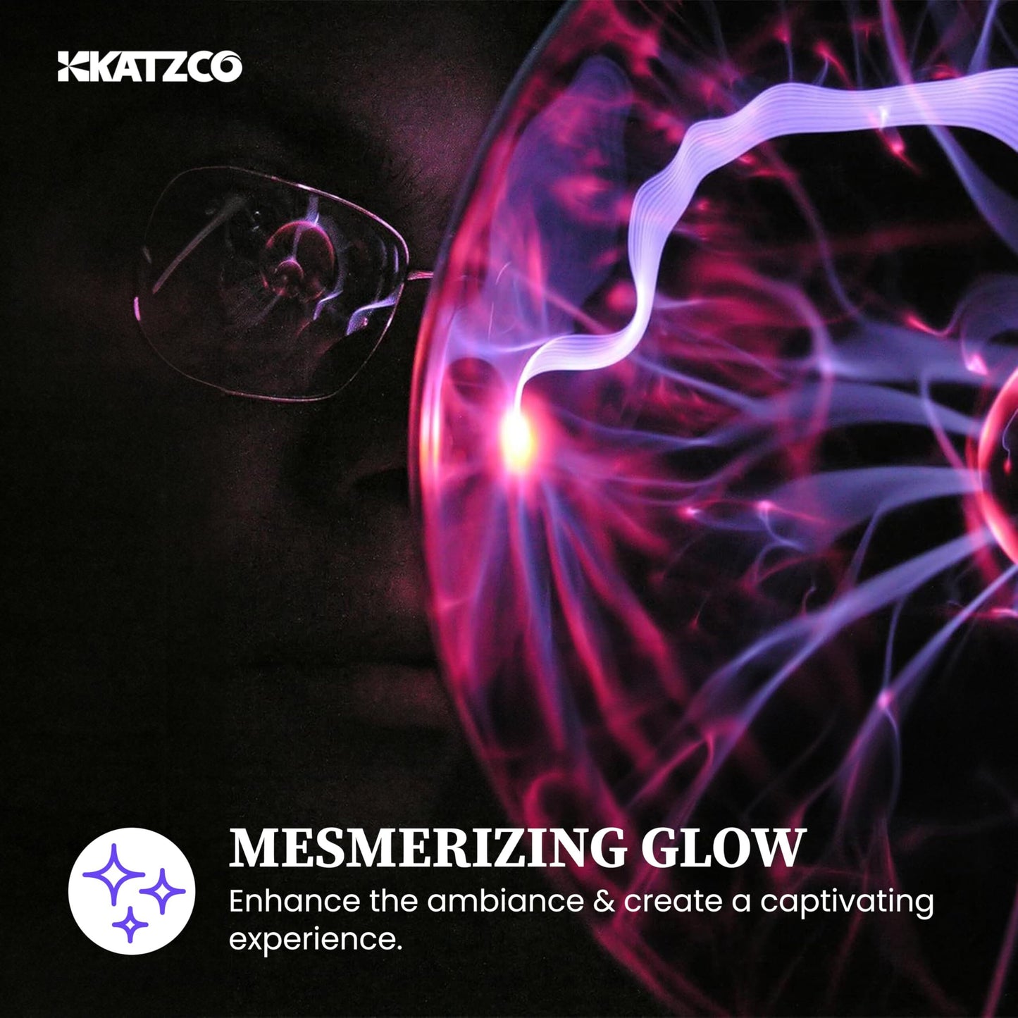 Plasma Ball Lamp - Touch & Sound Sensitive USB-Powered Globe for Decor, Parties & STEM Learning (6 Inch)
