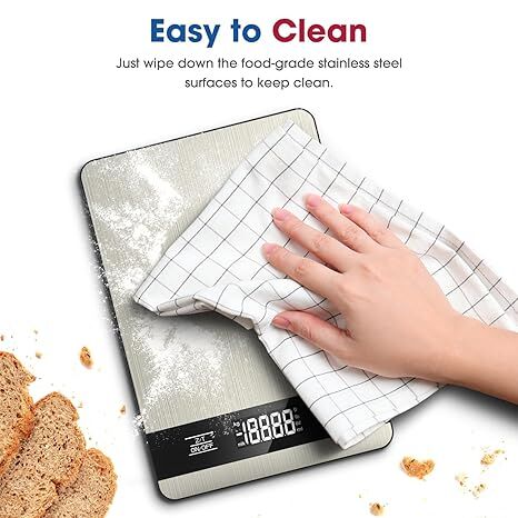 10kg/1g Precision Kitchen Scale: Ultra-Thin, Multi-Unit, Stainless Steel for Aussie Home Cooks