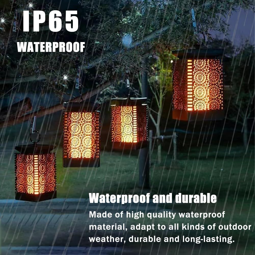 4-Pack Solar Garden Stake Light with Floral Pattern: 12 LED Outdoor Decorative Light with Multiple Mounting Options