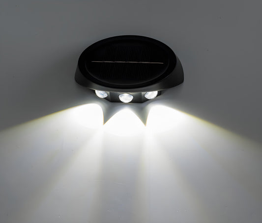 Solar Outdoor Wall Lights (4-Pack): IP44 Waterproof LED Sconces for Garden, Patio & Pathway Lighting（white light）