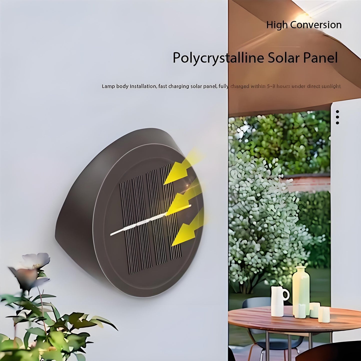 Solar Outdoor Wall Lights (4-Pack): IP44 Waterproof LED Sconces for Garden, Patio & Pathway Lighting（white light）