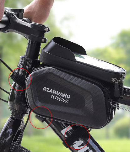 Waterproof Bike Frame Bag with Touchscreen & Headphone Hole: 3-in-1 Capacity Bicycle Bag for Phones & Gear, Aussie Cyclist Essential