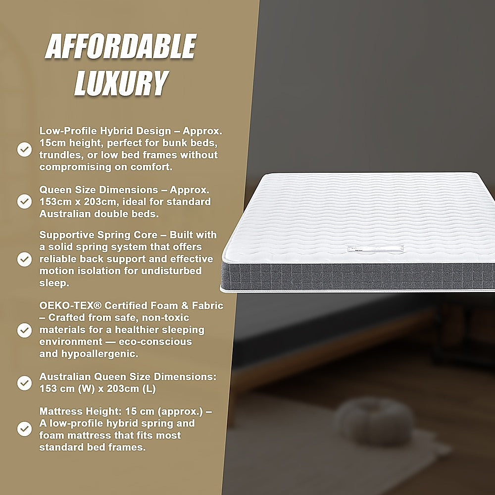 PALERMO Queen Memory Foam Mattress - OEKO-TEX® & CertiPUR-US® Certified