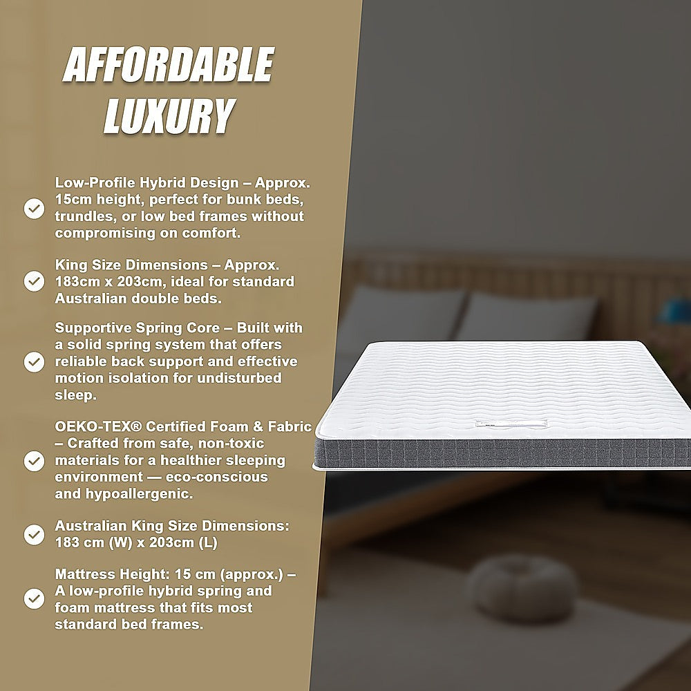 PALERMO King Memory Foam Mattress - OEKO-TEX® & CertiPUR-US® Certified
