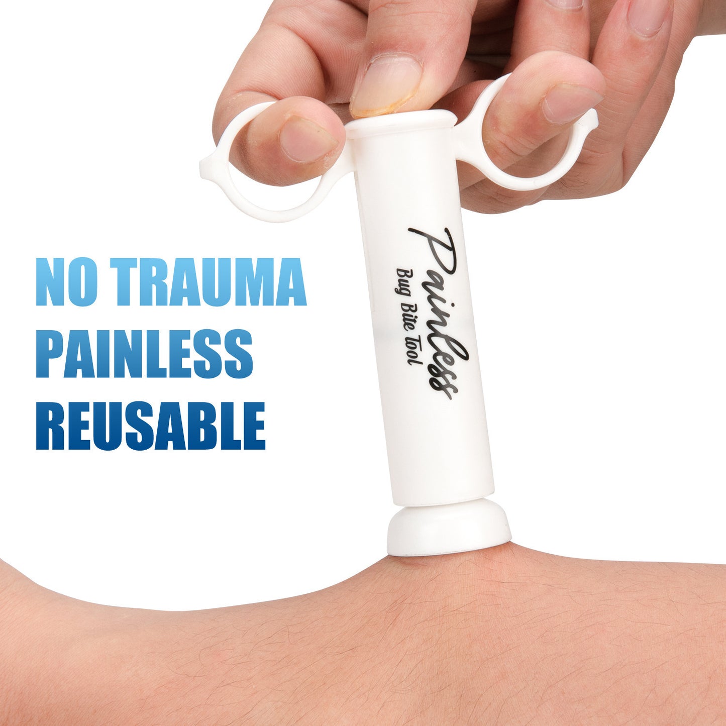 3-Pack White Portable Vacuum Suction Venom Extractor - Emergency Pump Tool for Insect Bites, Mosquito, Bee, Wasp, and Spider Stings