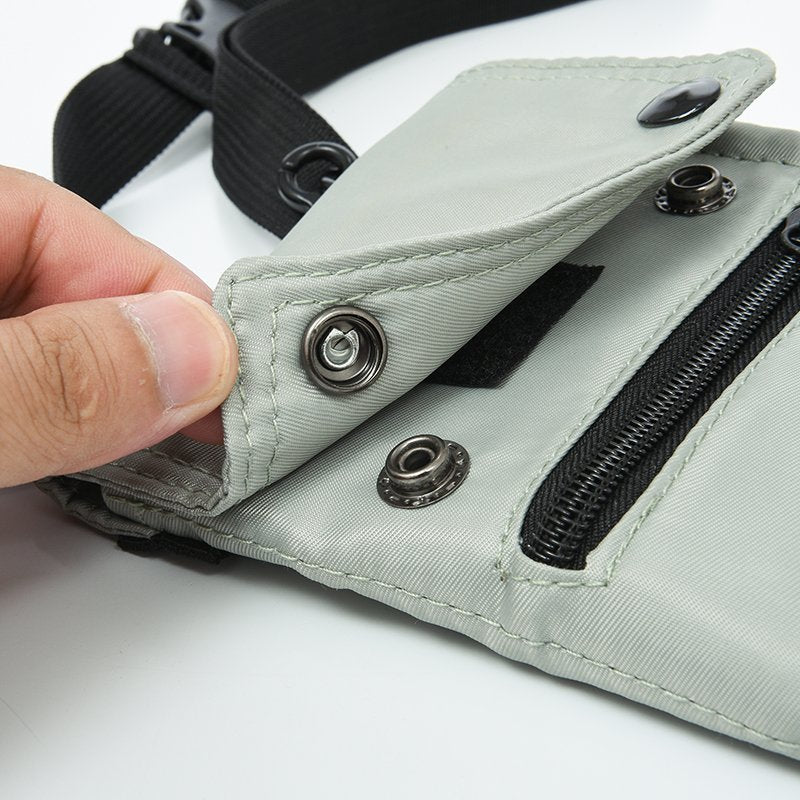Green Men's & Women's Nylon Crossbody Phone Bag - Multi-purpose Splash-proof Shoulder Pouch for Travel & Daily Use