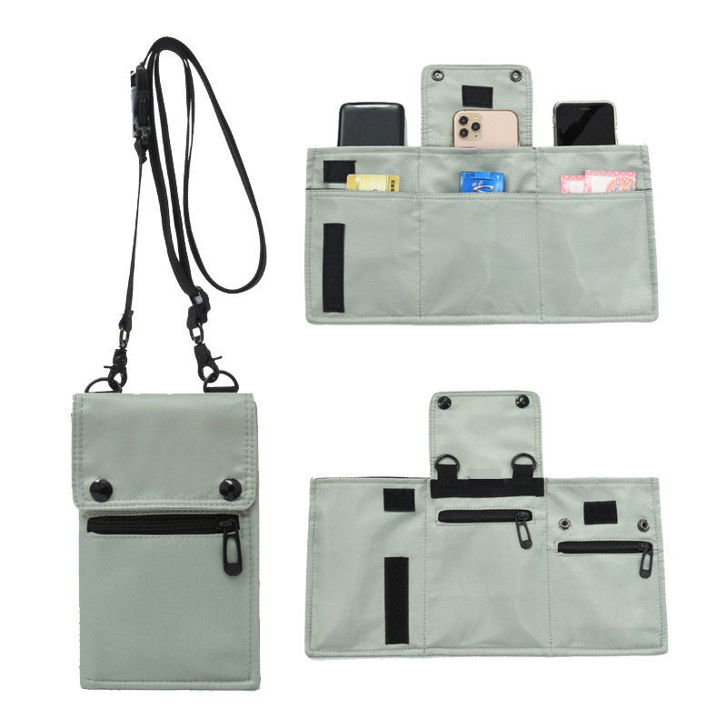 Green Men's & Women's Nylon Crossbody Phone Bag - Multi-purpose Splash-proof Shoulder Pouch for Travel & Daily Use