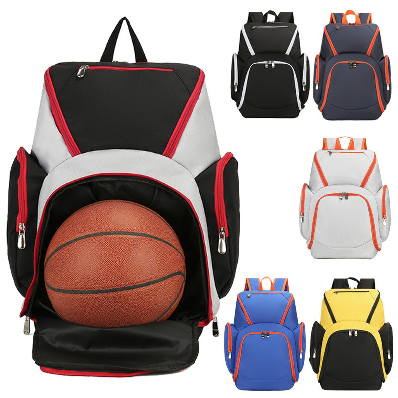 Blue Large Capacity Oxford Cloth Basketball Backpack - Waterproof Gym & Travel Bag for Men & Women with S-Type Straps