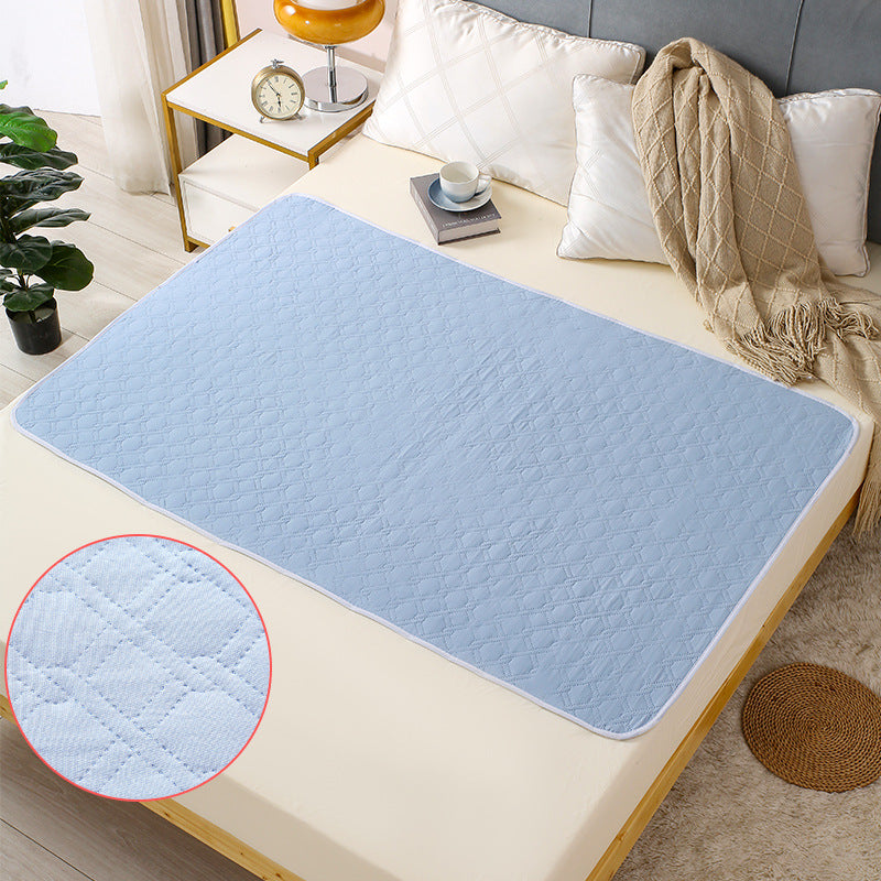 Washable Incontinence Bed Pad 150x200cm Reusable Waterproof Mattress Protector with Non-Slip Backing 4-Layer Absorbent Underpad for Elderly and Adults Medium blue