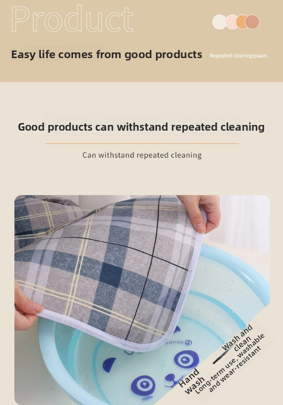 Washable Incontinence Bed Pad 150x200cm Reusable Waterproof Mattress Protector with Non-Slip Backing 4-Layer Absorbent Underpad for Elderly and Adults Medium blue