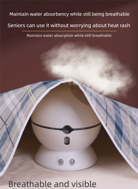 Washable Incontinence Bed Pad 180x200cm Reusable Waterproof Mattress Protector with Non-Slip Backing 4-Layer Absorbent Underpad for Elderly and Adults Medium blue