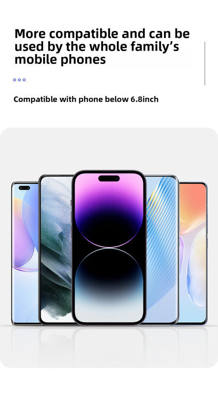 Waterproof Shower Phone Holder Purple Wall Mount - 360° Rotating Retractable Anti-Fog Touch Screen Case for Bathroom & Kitchen - Fits Phones up to 6.8 Inch