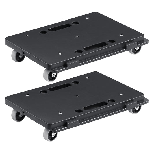 VEVOR Furniture Dolly, 500 lbs Capacity Each Count, Furniture Mover with Wheels, Portable Moving Rollers 4 Wheels Heavy Duty, Small Flat Dolly Cart with Interlocking for Heavy Furniture, 2 Pack, Black
