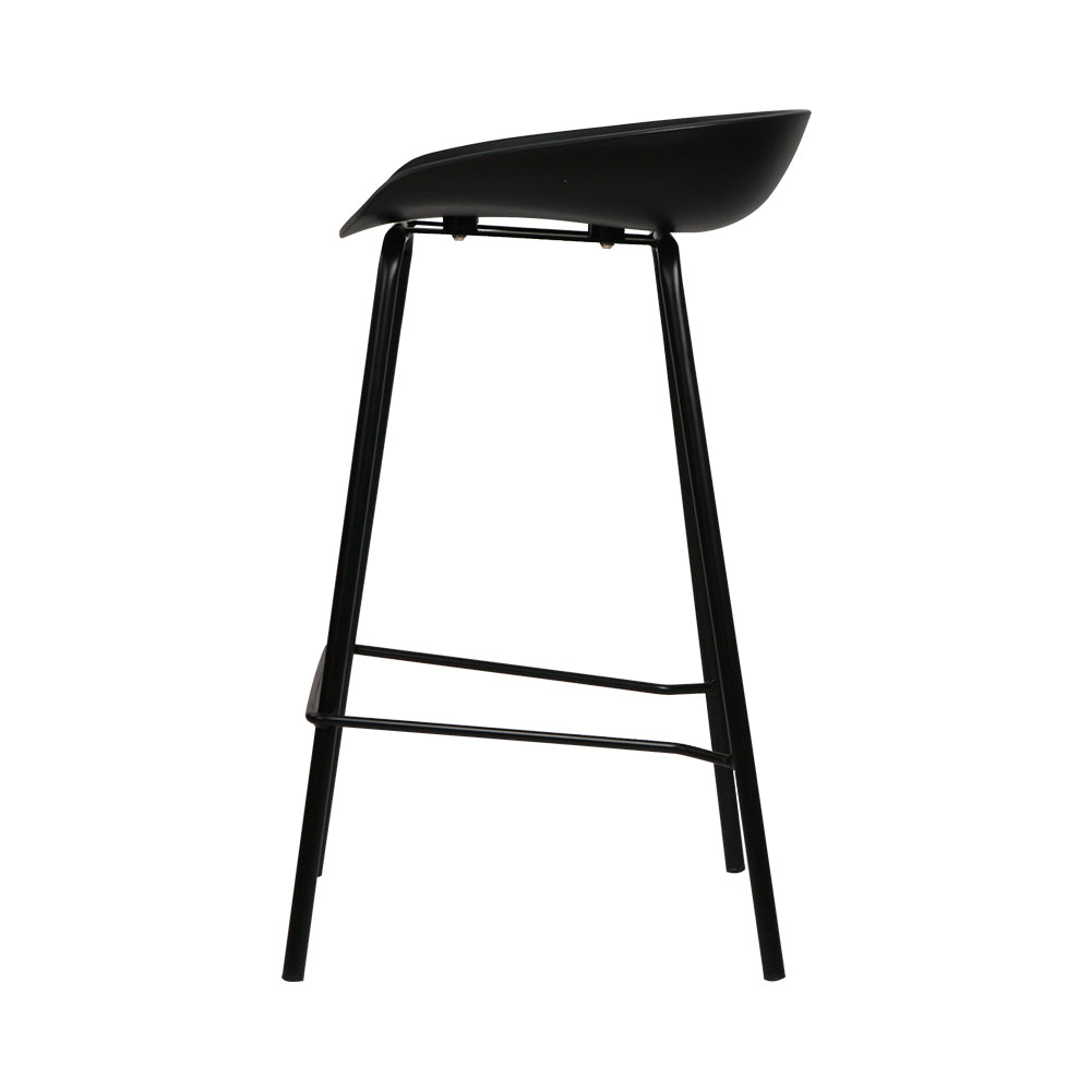 Artiss Set of 2 Metal Bar Stools - Black