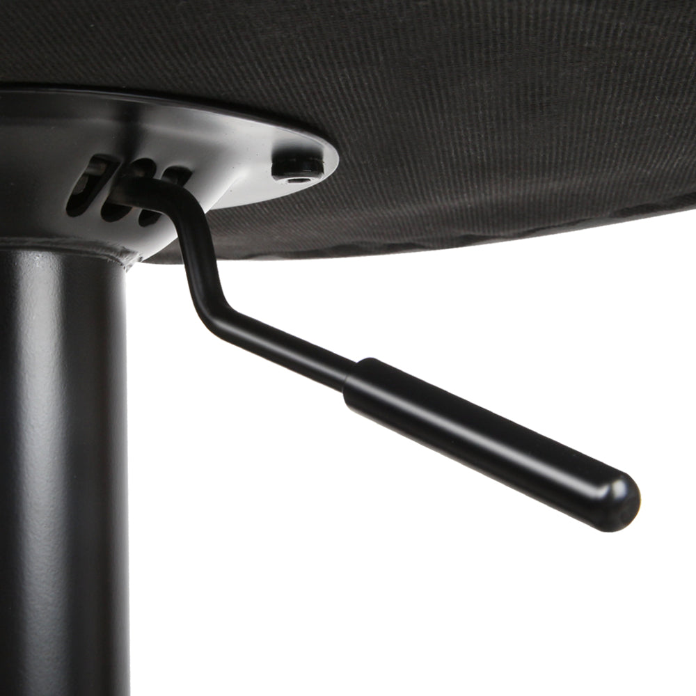 Artiss Set of 2 PU Leather Gas Lift Bar Stools - Black