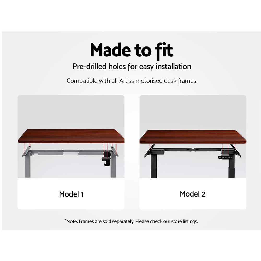 Artiss Standing Desk Top Adjustable Motorised Electric Sit Stand Table Walnut