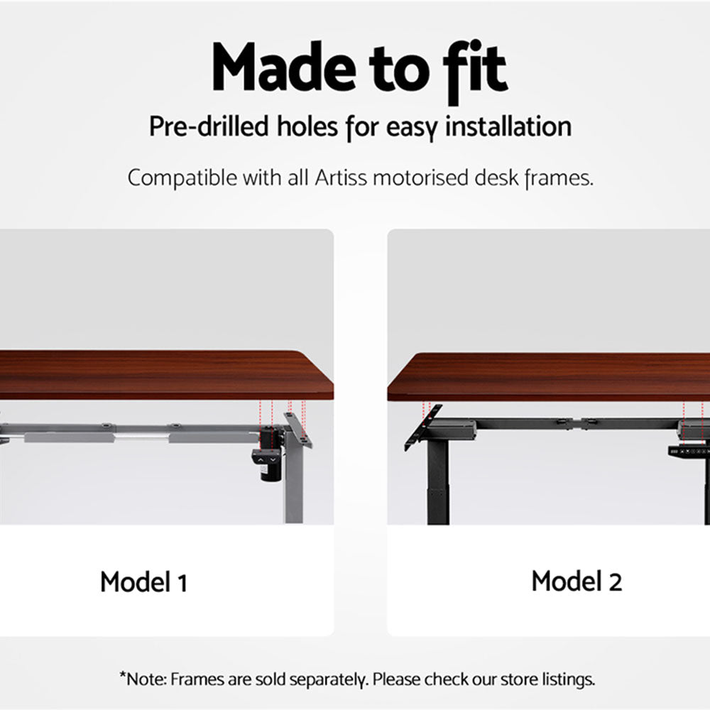 Artiss Standing Desk Top Adjustable Motorised Electric Sit Stand Table Walnut