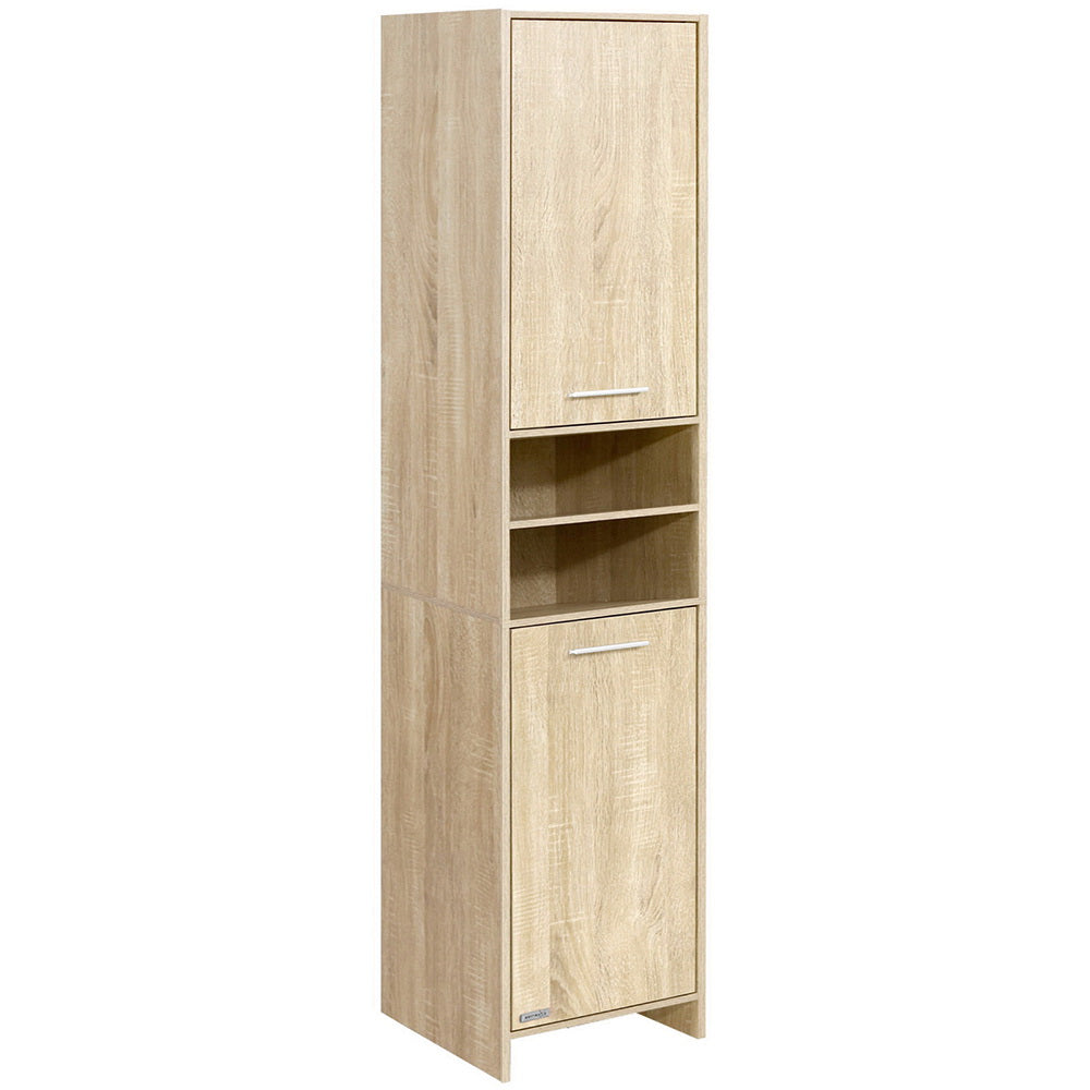 Artiss 185cm Bathroom Cabinet Tallboy Furniture Toilet Storage Laundry Cupboard Oak