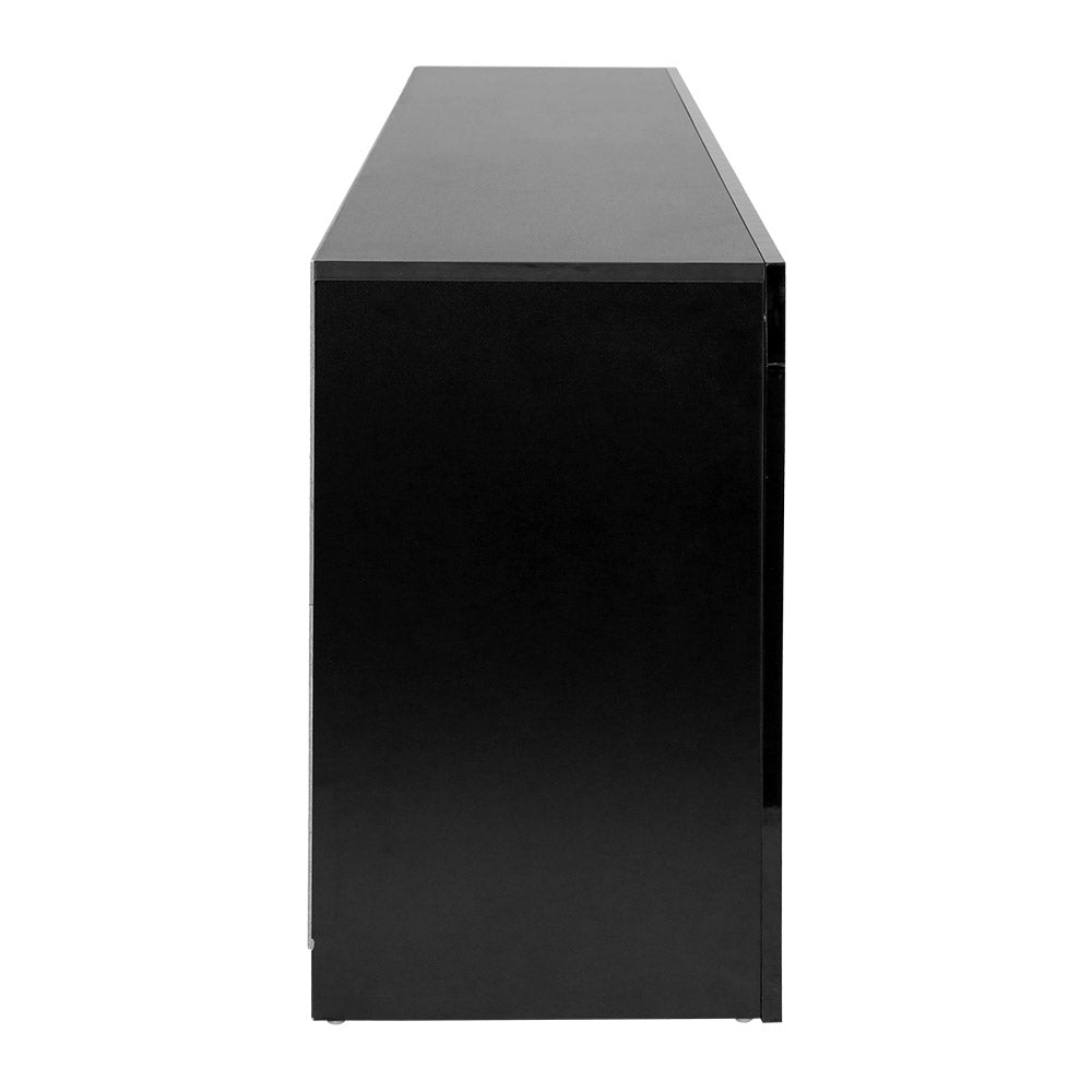 Artiss TV Cabinet Entertainment Unit Stand RGB LED Gloss Furniture 160cm Black