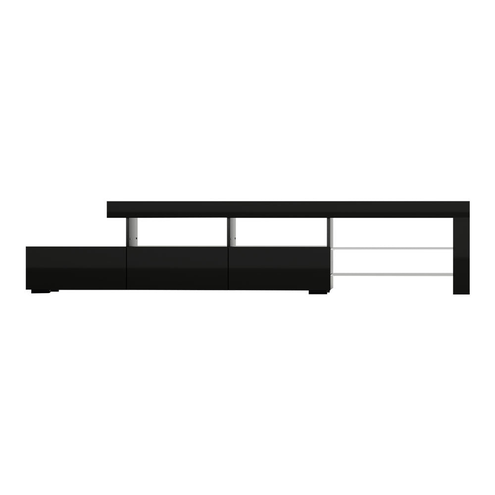 Artiss TV Cabinet Entertainment Unit Stand RGB LED Gloss Furniture 215cm Black