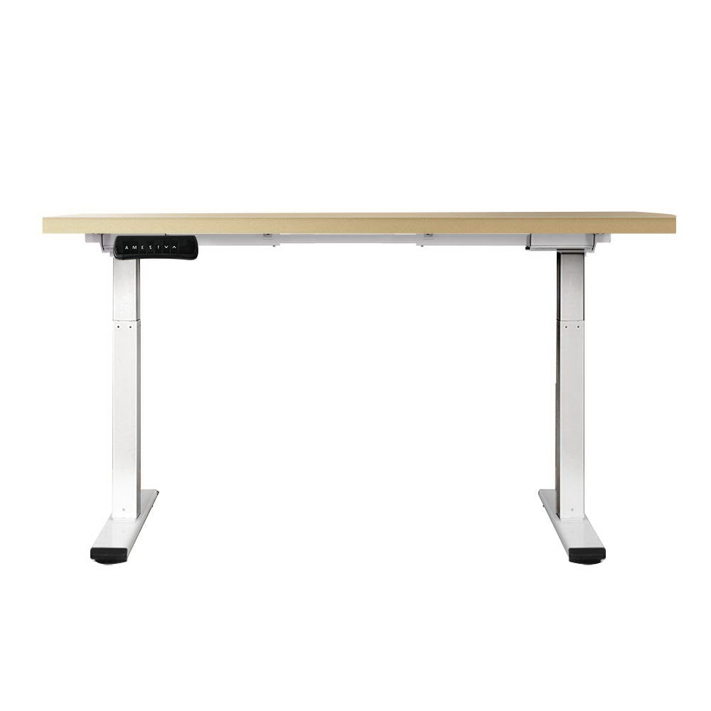 Artiss Standing Desk Electric Height Adjustable Sit Stand Desks White Oak