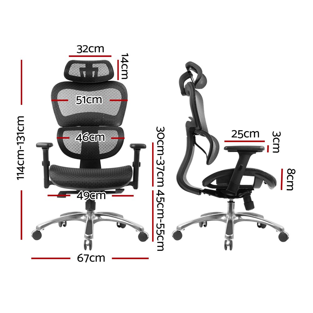 Artiss Mesh Office Chair High Back Executive Computer Chairs Black