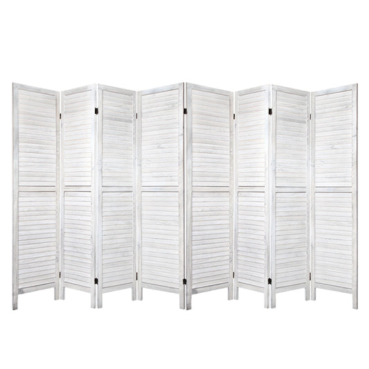 Artiss 8 Panel Room Divider Screen 326x170cm Louver White