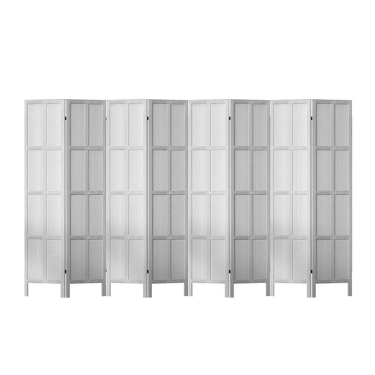 Artiss Jade Room Divider Screen Privacy Wood Dividers Stand 8 Panel White