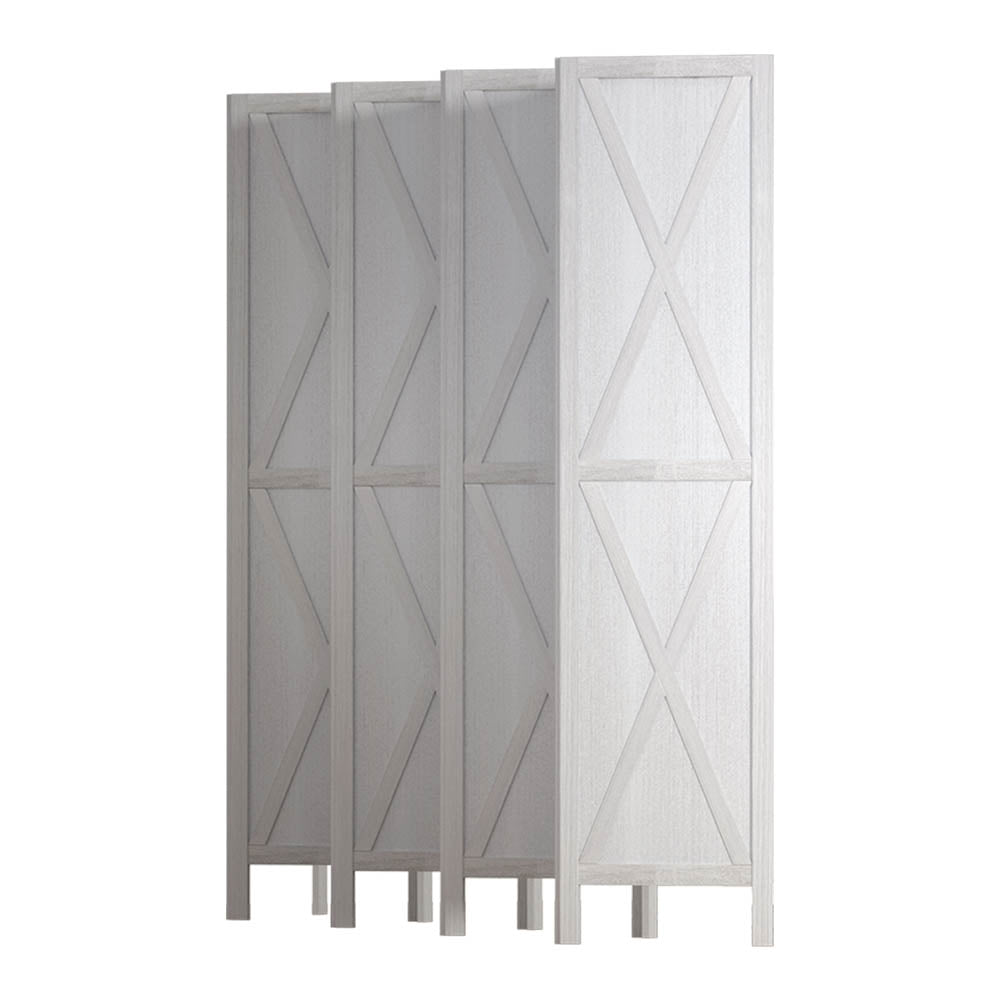 Artiss Silon Room Divider Screen Privacy Wood Dividers Stand 8 Panel White