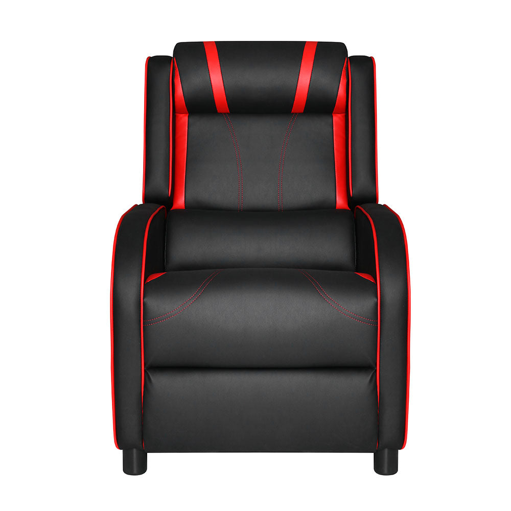 Artiss Recliner Chair Gaming Racing Armchair Lounge Sofa Chairs Leather Black