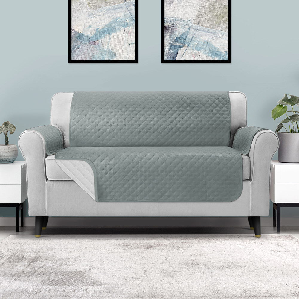 Artiss Sofa Cover Quilted Couch Covers 100% Water Resistant 3 Seater Grey