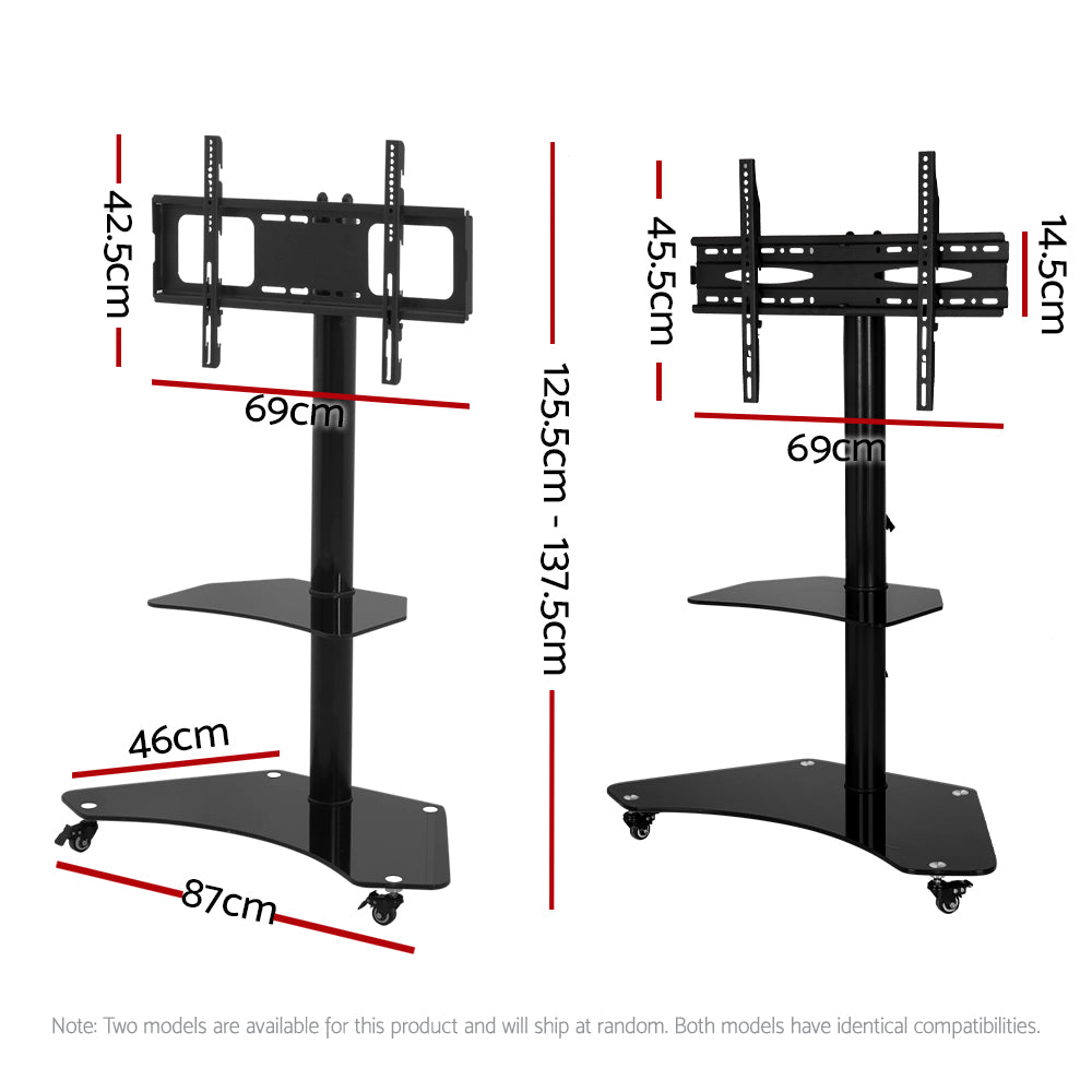 Artiss Floor TV Stand Brakcket Mount Swivel Height Adjustable 32 to 70 Inch Black